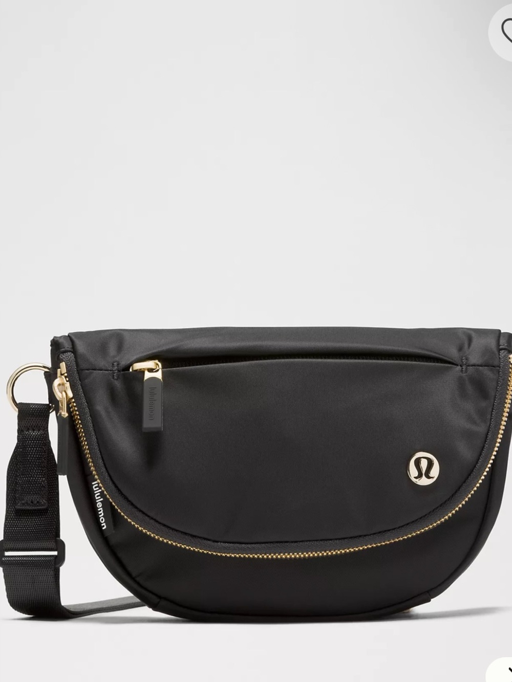 lululemon athletica Micro All Night Festival Crossbody Black with Gold Hardware